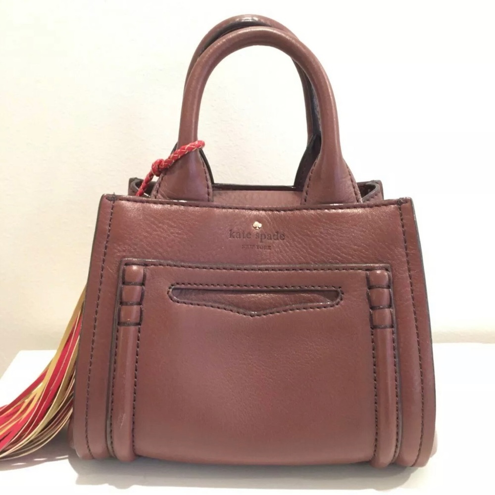 Kate Spade British Tan Leather Mini Satchel Purse